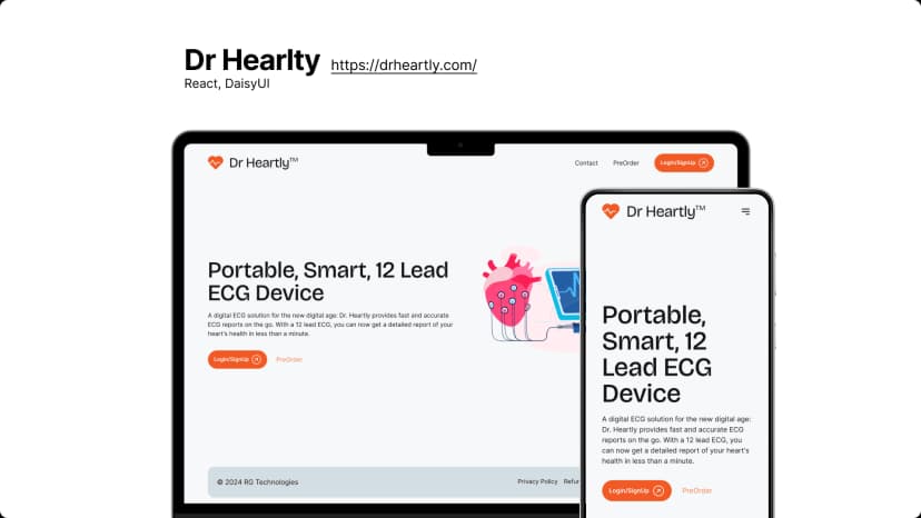 Dr Heartly Medical Subscription Service Website