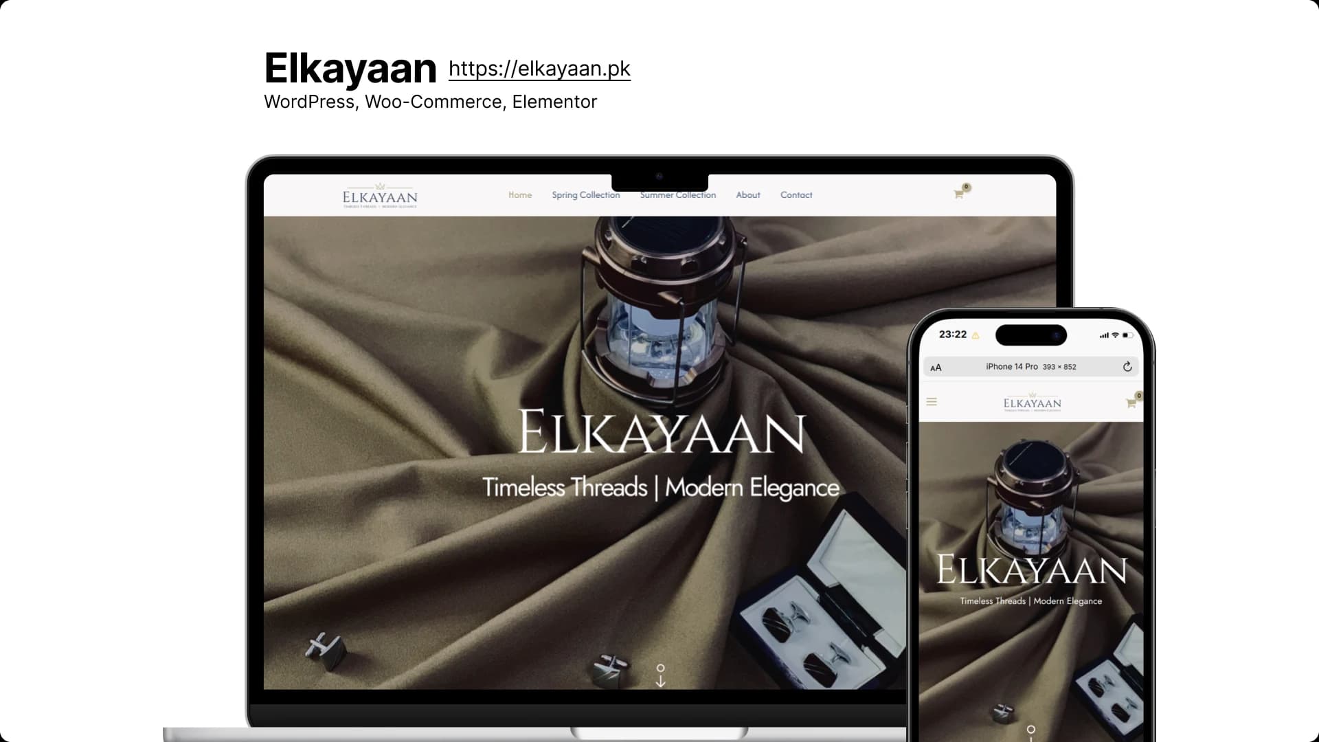 Elkayaan Clothing ECommerce Website