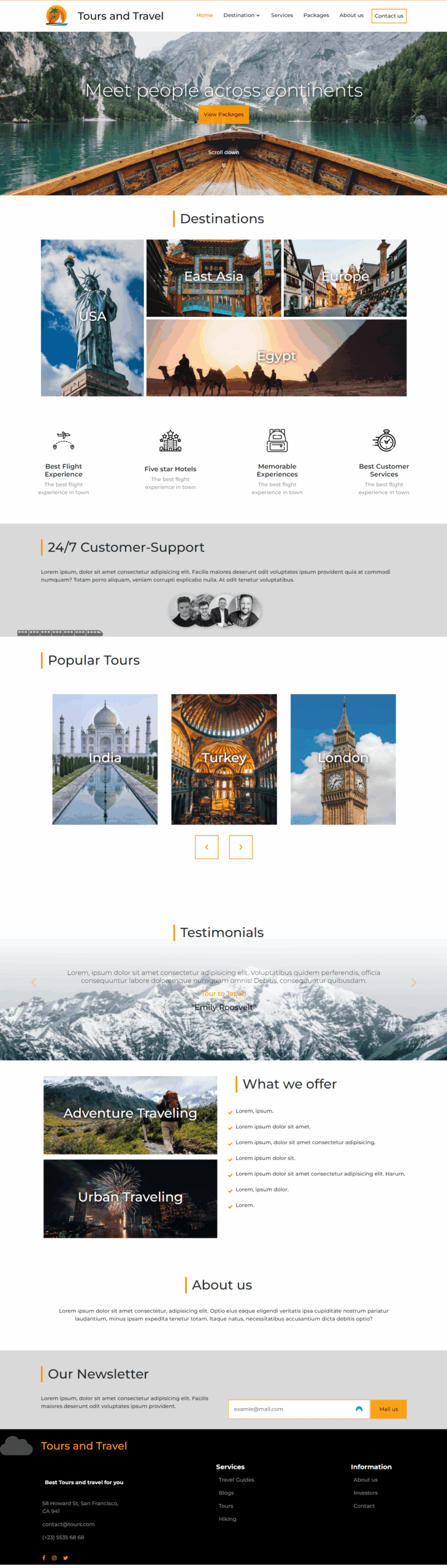 Tours and Travel Template