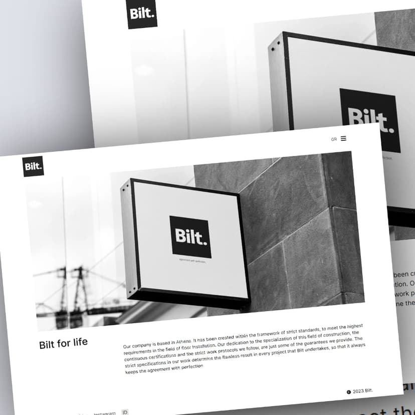 Bilt.gr Construction Company Website